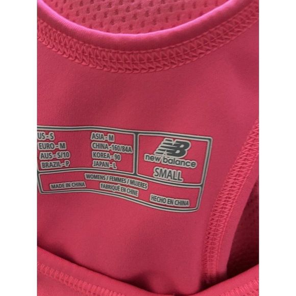 New Balance Women's Small Pink Fitness  Athletic Tank Racer Back Built-in Bra - Picture 6 of 8